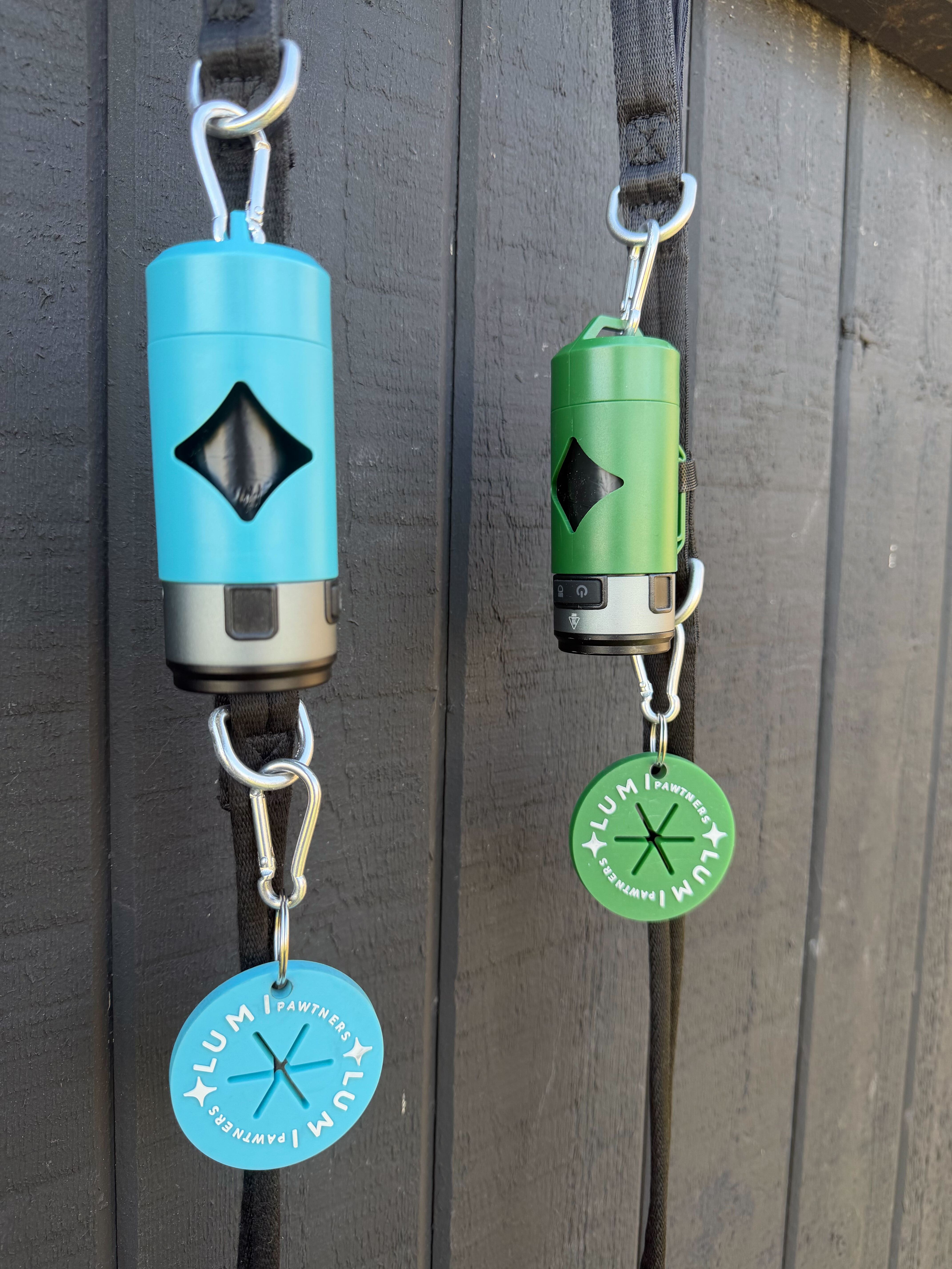 Lumi Pawtners | Illuminated Dog Poop Bag Holder | Illuminated Dog